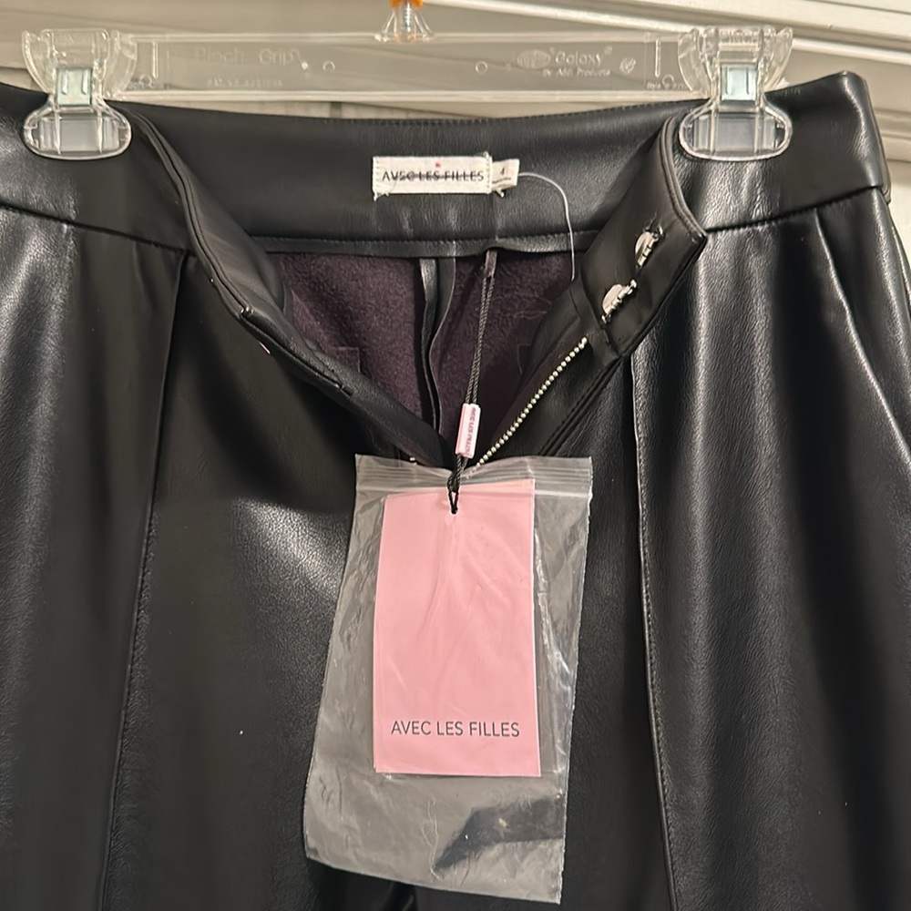 NWT Anthropologie vegan leather pants. - Picture 10 of 11